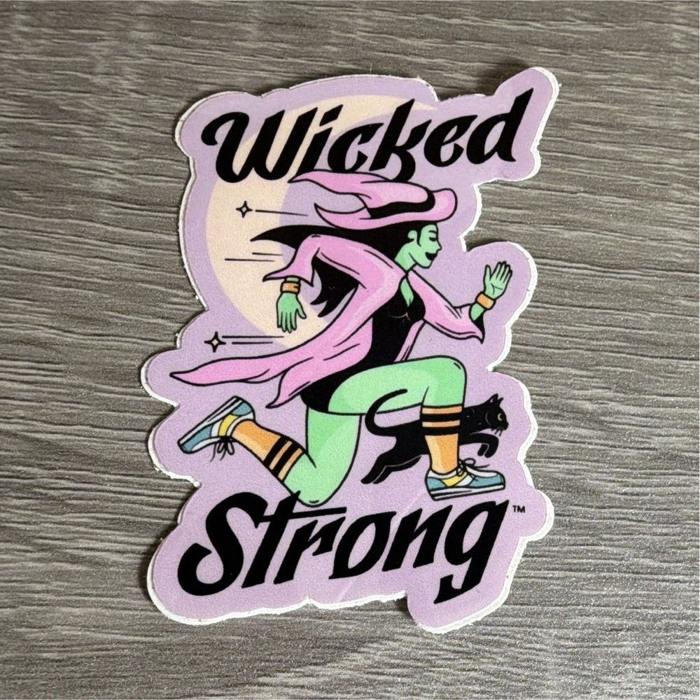 Wicked Strong Witch Die Cut Vinyl Sticker Self-Adhesive for Wall Window Laptop